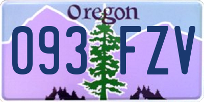 OR license plate 093FZV