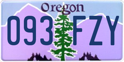 OR license plate 093FZY