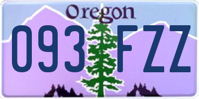 OR license plate 093FZZ