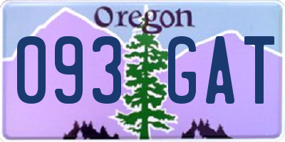OR license plate 093GAT