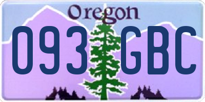 OR license plate 093GBC