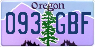 OR license plate 093GBF