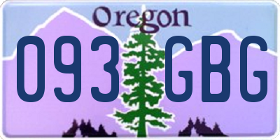 OR license plate 093GBG