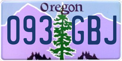 OR license plate 093GBJ