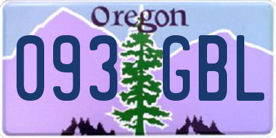OR license plate 093GBL
