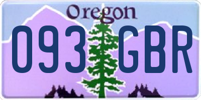 OR license plate 093GBR