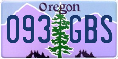 OR license plate 093GBS