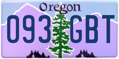 OR license plate 093GBT