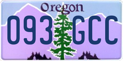 OR license plate 093GCC