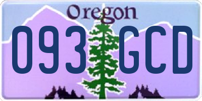 OR license plate 093GCD