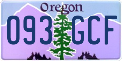 OR license plate 093GCF