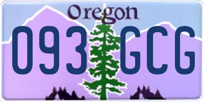 OR license plate 093GCG