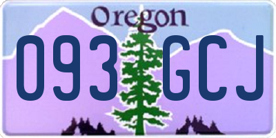 OR license plate 093GCJ