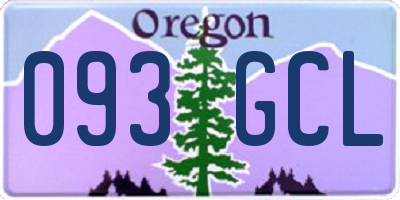 OR license plate 093GCL