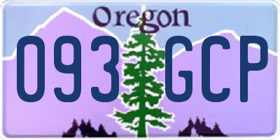 OR license plate 093GCP