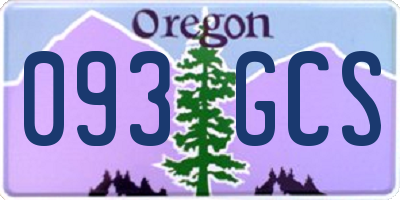 OR license plate 093GCS