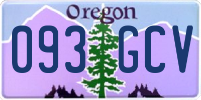 OR license plate 093GCV