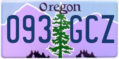 OR license plate 093GCZ