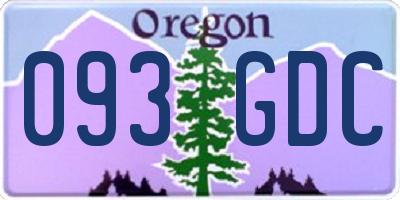 OR license plate 093GDC