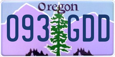 OR license plate 093GDD