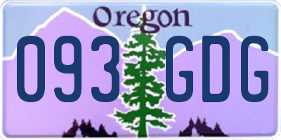 OR license plate 093GDG