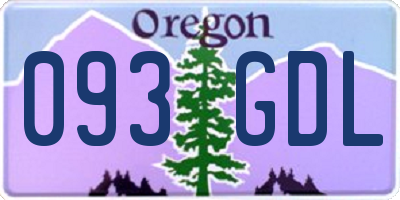 OR license plate 093GDL