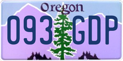 OR license plate 093GDP