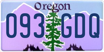 OR license plate 093GDQ