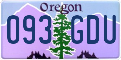 OR license plate 093GDU