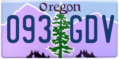 OR license plate 093GDV