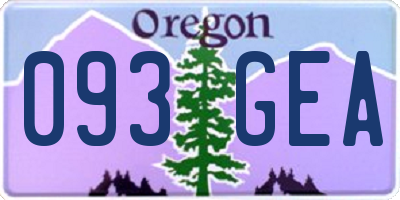 OR license plate 093GEA