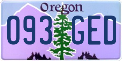 OR license plate 093GED