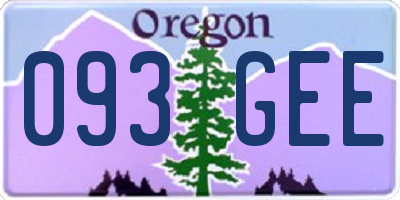 OR license plate 093GEE