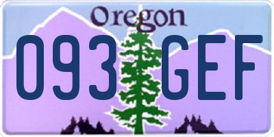 OR license plate 093GEF