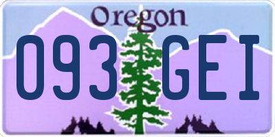 OR license plate 093GEI