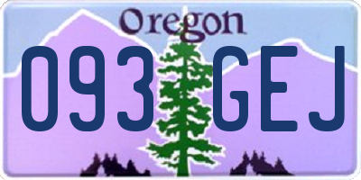 OR license plate 093GEJ