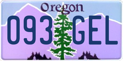 OR license plate 093GEL