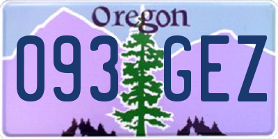 OR license plate 093GEZ