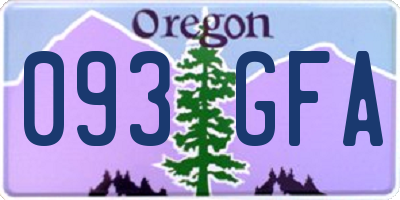 OR license plate 093GFA