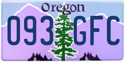 OR license plate 093GFC