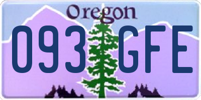 OR license plate 093GFE