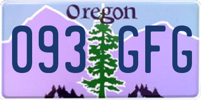 OR license plate 093GFG
