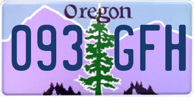 OR license plate 093GFH
