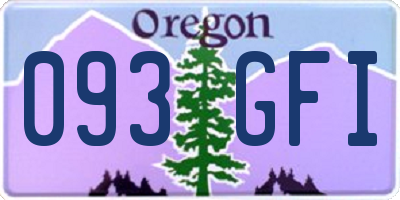 OR license plate 093GFI