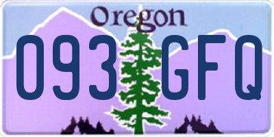 OR license plate 093GFQ