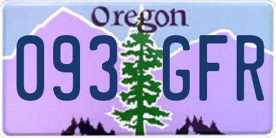 OR license plate 093GFR