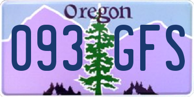 OR license plate 093GFS