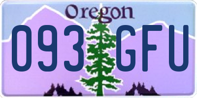 OR license plate 093GFU