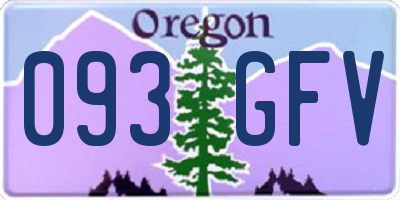OR license plate 093GFV