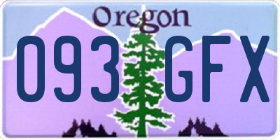 OR license plate 093GFX